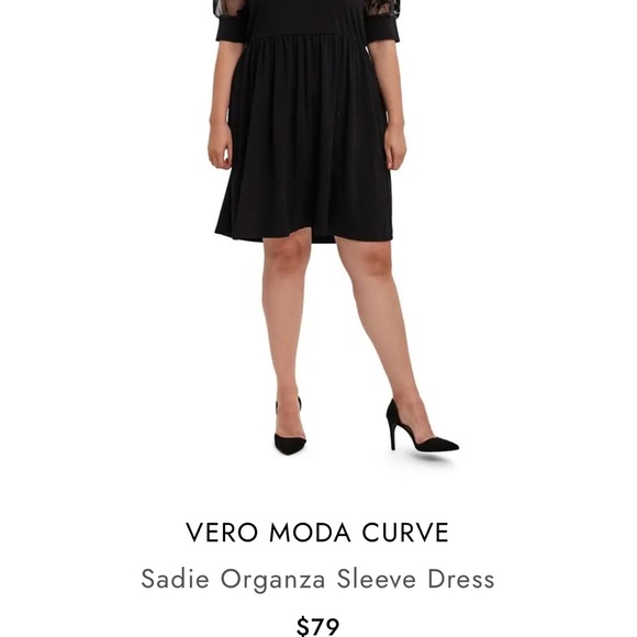Vero Moda Curve Organza Dress - Picture 2 of 7